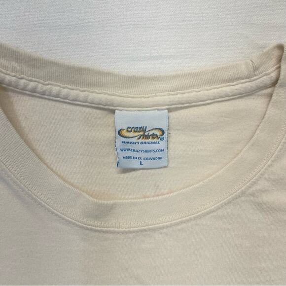 Las Vegas T-shirt long sleeve cream off white graphic tee size large - Picture 4 of 7